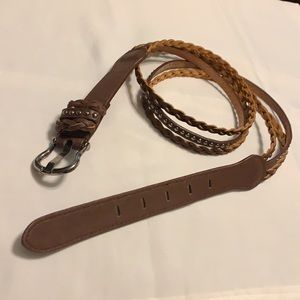 Braided & Studded 3 Strand Belt